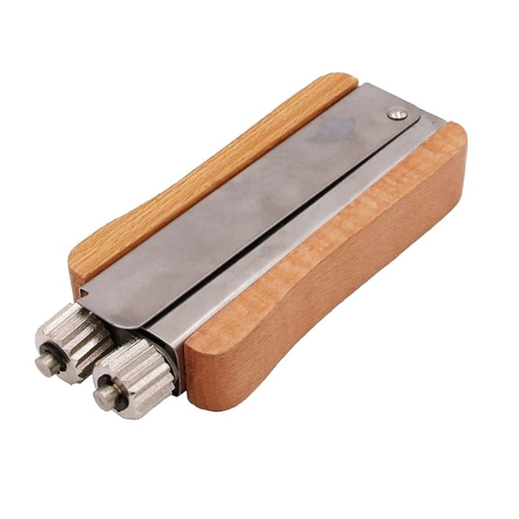 Beekeeping Wire Tightener Tool,Stainless Steel Wire Cable Tensioner Crimper Crimping Tool with Metal Wheels and Wooden Handle,Hive Frame Wires Fixing Tools