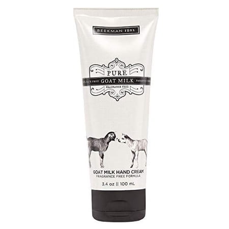 Beekman 1802 - Hand Cream - Pure Goat Milk - Fragrance-Free Moisturizing & Hydrating Goat Milk Hand Lotion for Dry & Sensitive Skin - Anti-Aging Hydration - Goat Milk Hand Care - 3.4 oz