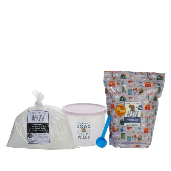 Beekman 1802 Happy Place Goat Milk Laundry Soap - Lavender - 300 Load - with Tupperware Tub