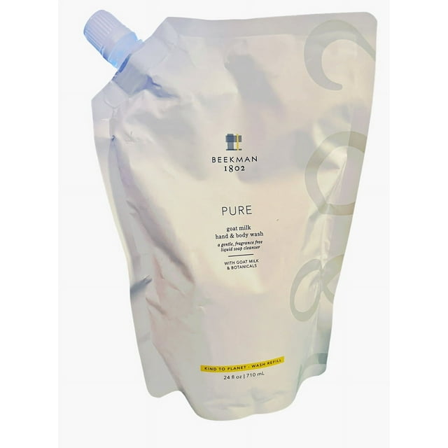 Beekman 1802 Refill Pouch Goat Milk Hand & Body Wash 24-oz PURE Unscented