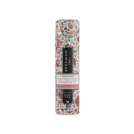 Beekman 1802 Tinted Lip Balm, Honeyed Grapefruit - Scented - 0.15 oz - With Goat Milk, Vitamin E, Beeswax & Shea Butter to Hydrate & Soothe - Good for Sensitive Skin - Cruelty Free