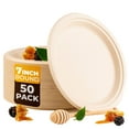 Beeleeve [50-Pack / 7-Inch STF9 100% Compostable Disposable Round ...