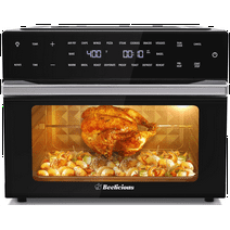 Beelicious® 32QT Extra Large Air Fryer Toaster Ovens Pro, with Rotisserie and Dehydrator, Smart Digital Toaster Oven Air Fryer Combo, Digital Countertop Convection Oven, 6 Accessories, 1800w, Black