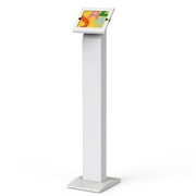 Beelta Kiosk Tablet Floor Stand for 10.2 inch iPad 7th 8th 9th Generation, 180 Rotation, Key Lock, Metal, White