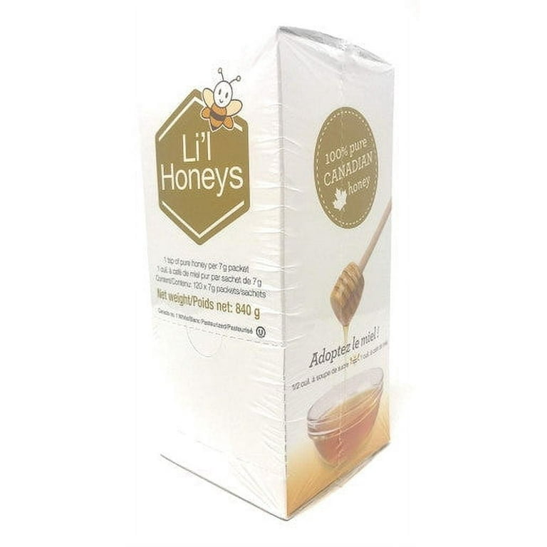 Beemaid Honey Packets (120 X 7g - 100% Canadian Honey - Li'l