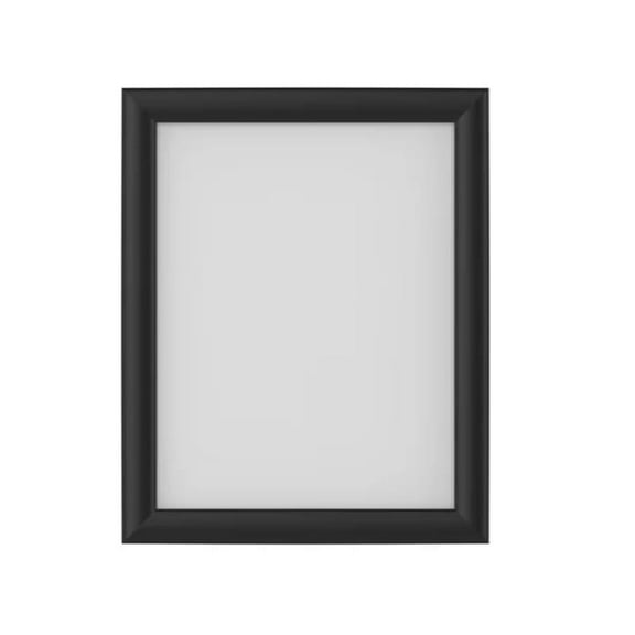 Beemak Plastics WF-8511B 8.5 x 11 in. Aluminum Snap Frame Wall Mount, Black