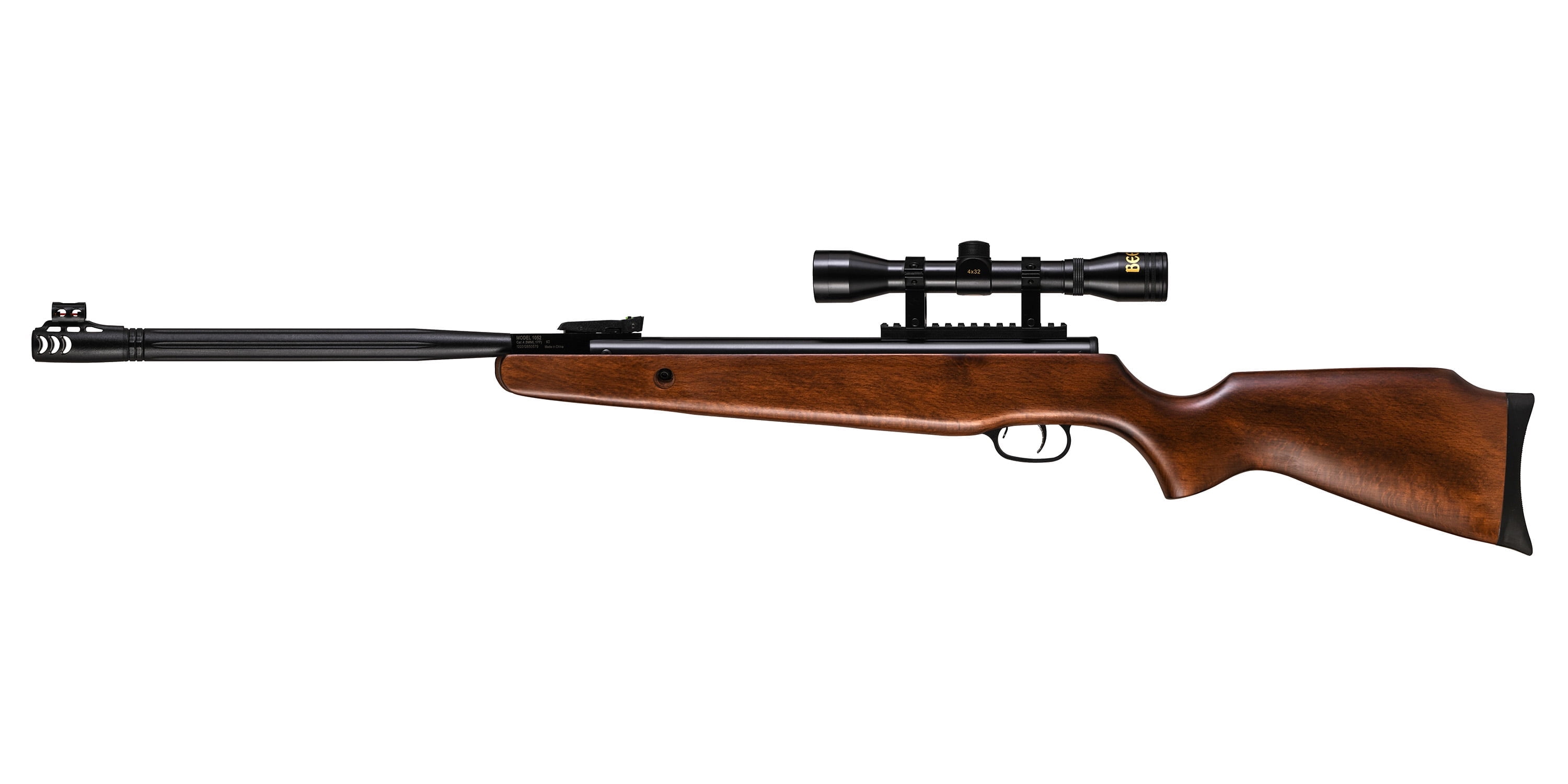 Beeman 1052 .177 Caliber Air Rifle with Wood Stock and 4x32 Scope