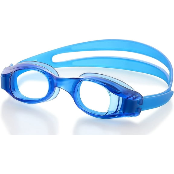 Beemo Blue Swimming Goggles for Kids Early Teens (Ages 7-12)