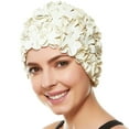 thumbnail image 1 of Beemo Floral Petal Swim Cap for Women – Retro Style Vintage Bathing Cap Swimming Hat for Long and Short Hair, 1 of 4