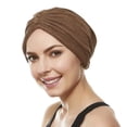 thumbnail image 1 of Beemo Soft Terry Cloth Turban Head Cover Hats for Adult Female - Brown, 1 of 7