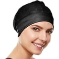thumbnail image 1 of Beemo Women - Polyester Latex Lined Swim Bathing Cap Adjustable Velcro-Black(DSV-8895-BL), 1 of 7