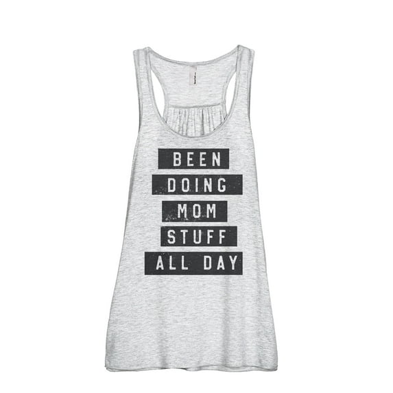 Been Doing Mom Stuff All Day Women's Fashion Sleeveless Flowy Racerback Workout Yoga Tank Top Sport Grey 2X-Large