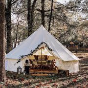 Been Younger Luxury New Oxford Fabric Glamping Tent 6M/19.6ft Waterproof Bell Tent for Outdoor Camping