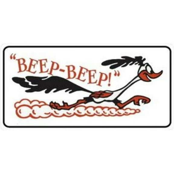 Beep Beep Roadrunner Photo License Plate
