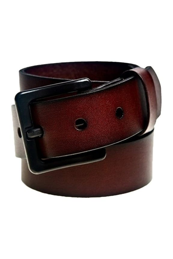 ® 1-3/8-inch 35MM | Brown Italian Leather Belt | Size 54-56 | Airport Security Checkpoint Friendly | Metal Free | Nickel Free | Hypoallergenic | TSA-Friendly | Metal Detection Friendly