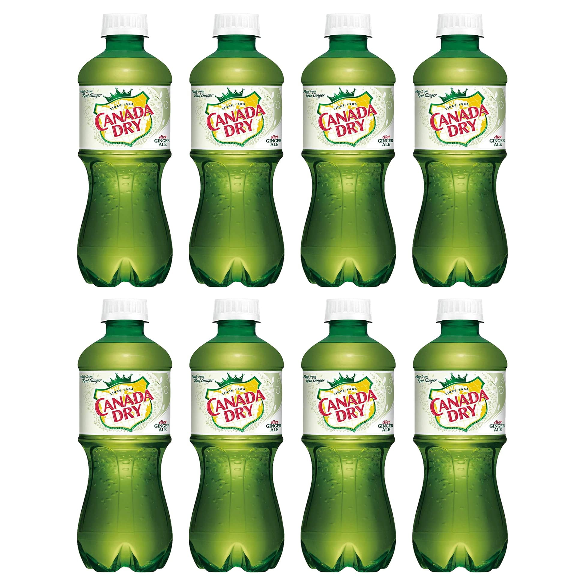 Beeq (Pack Of 8) Canada Dry Zero Sugar Ginger Ale Soda, 20-Oz. Bottles