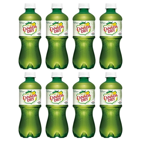 Beeq (Pack Of 8) Canada Dry Zero Sugar Ginger Ale Soda, 20-Oz. Bottles