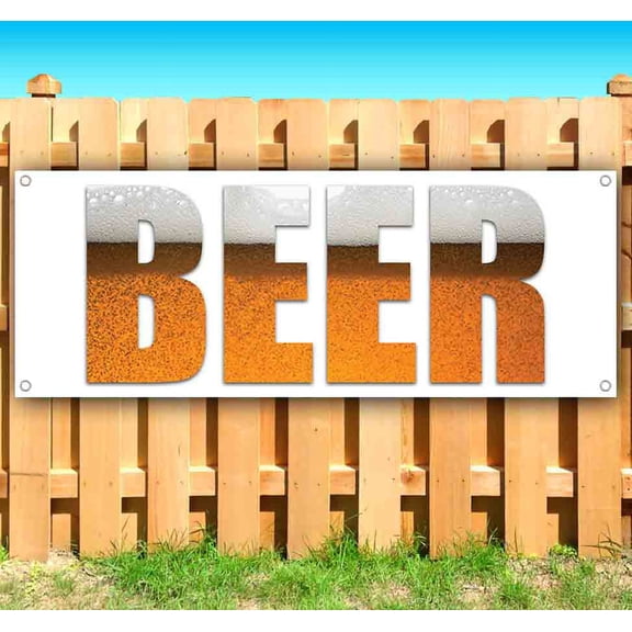 Beer 13 oz Vinyl Banner With Metal Grommets