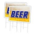 thumbnail image 1 of Beer 2 Pack Of 24" x 36" Yard Sign & Stake | Advertise Your Business | Stake Included Image On Both Sides | Made in The USA, 1 of 3