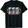 thumbnail image 1 of Beer American Flag 4th of July Men Merica Drinking USA T-Shirt Shirts, 1 of 4