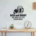 thumbnail image 1 of Beer And Rugby Are More Or Less Synonymous Quotes Rugby Player Sport Sports Wall Sticker Vinyl Decal Home Decor For Home Room Home Living Room Bedroom Decoration Sticker Decal Size (40x40 inch), 1 of 3