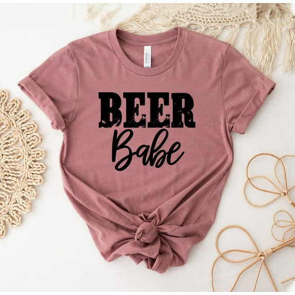 Beer Babe T-shirt Drink Shirt Women Drinking Gift Lover Top Summer Party Tee Drunk Shirts Girl Funny