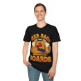 thumbnail image 1 of Beer Bags and Boards Funny sarcastic Cornhole outdoor Art Unisex T-Shirt, 1 of 8