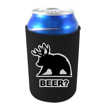 Beer Bear Can Coolie (Black)