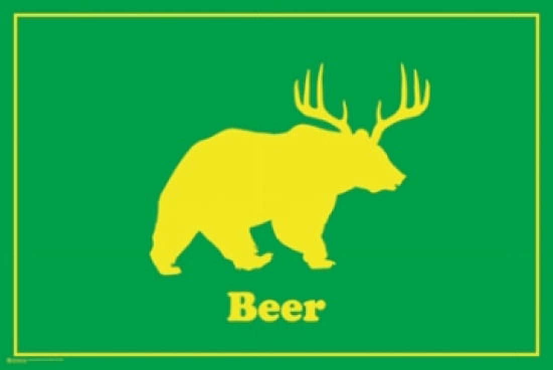Beer Bear/Deer Poster (24 X 36)