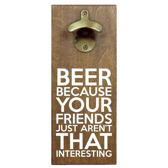 TORCHED Beer Interesting Bottle Opener | Magnetic Beer Cap Catcher | Brown