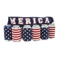 thumbnail image 1 of Beer Belt,Fourth of July American Patriotic Beer Gift For Men,6 Pack Insulated Beer Holder, Novelty USA Beer Soda Can Holster.Beer Accessories For White Elephant Party Festival Holiday Game Night, 1 of 5
