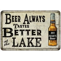 Beer Better at the Lake Vintage Look Chic Distressed 8x12208120020141