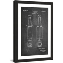 "Beer Bottle 1933 Chalk" Framed Painting Print