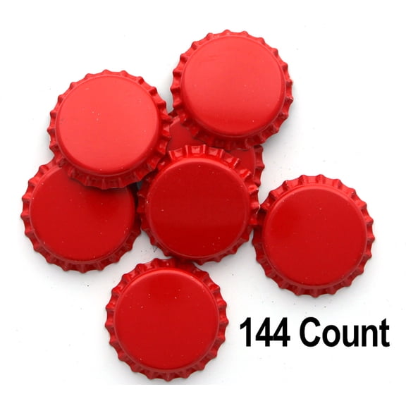 Beer Bottle Crown Caps - Oxygen Absorbing (Red) Package of 144