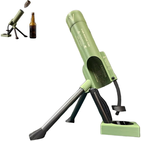 Novelty Cannon-Style Beer Bottle Opener, Quick Mortar Cap Launcher for Standard 330ml Beer Bottles