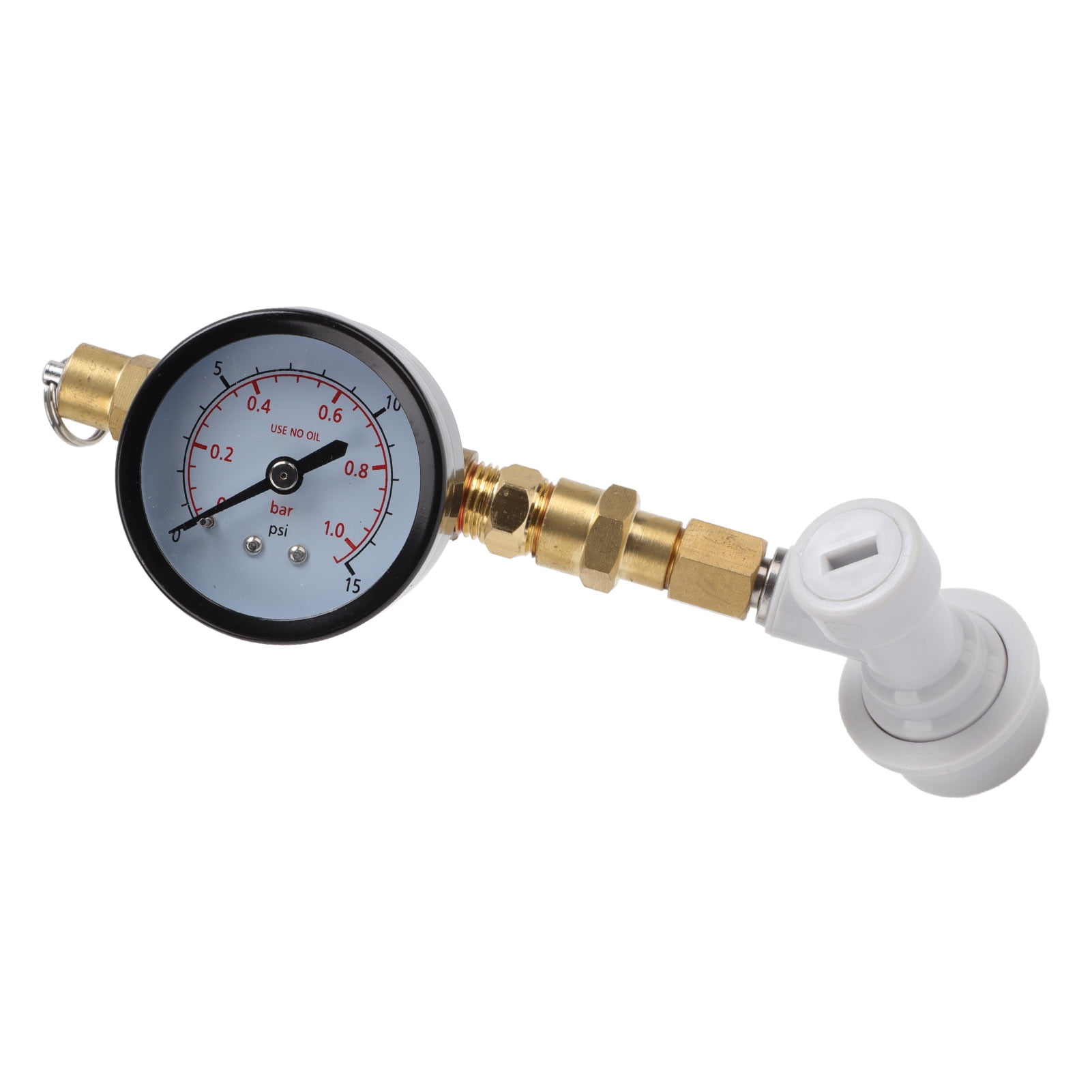Beer Brew Adjustable Pressure Relief Valve Cola Keg Pressure Gauge Beer Keg Regulator 0?15PSI
