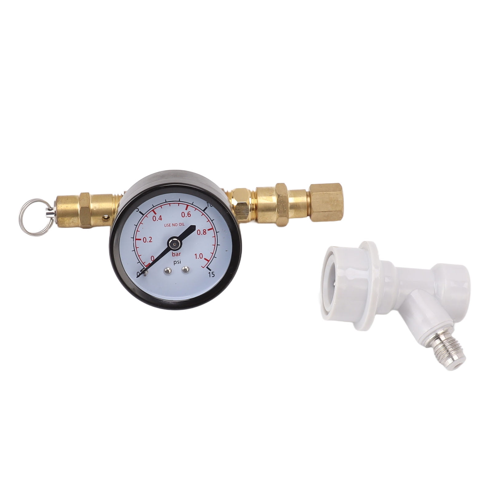 Beer Brew Adjustable Pressure Relief Valve with Pressure Gauge and
