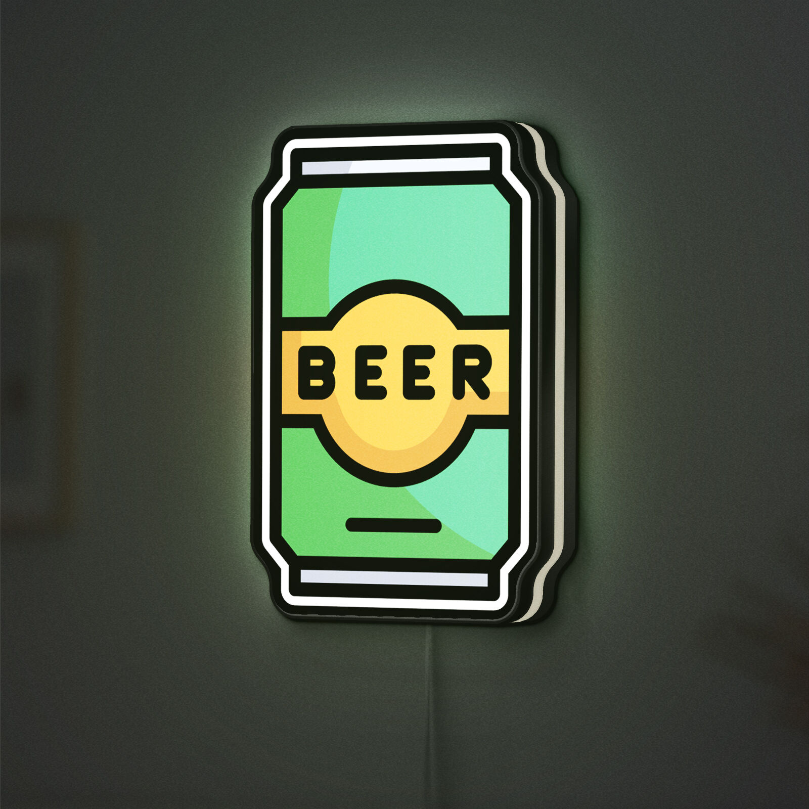 Beer Can 3D Novelty Light Box, Pub-Style Beverage Lamp Decor with Drink Design, Ideal for Alcohol Lovers and Home Bar Owners (Width 12 inch, 30cm)