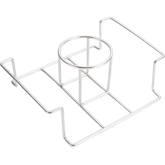 Beer Can Chicken Holder Grill Rack,Stainless Steel Chicken Holder Stand With Handle,Vertical Design & Thick Wire,Heavy Duty & Dishwasher Safe,Portable BBQ Grill Tools for Home Outdoor Camping (Side)