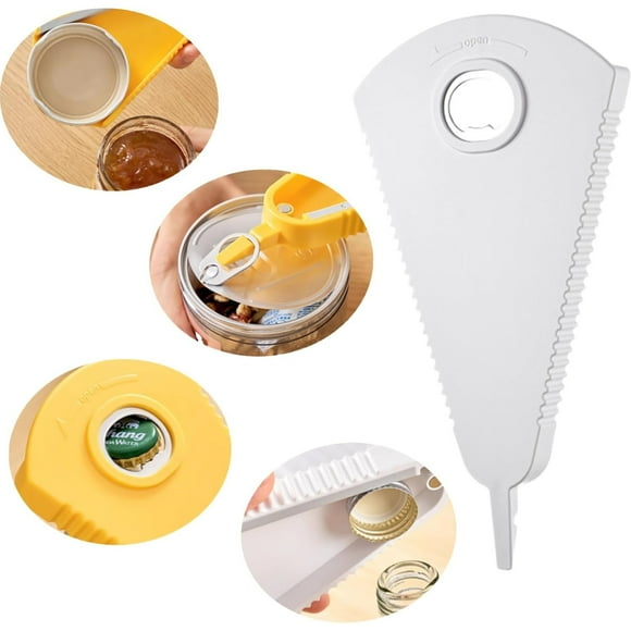 Beer Can Opener, Multi-Functional Bottle Opener, Topless Can Opener, Can Cutter Top Remover, Handheld Safety Manual Can Opener, Smooth Edge Effortless Rip, Pulls the Top Off (white_ large)
