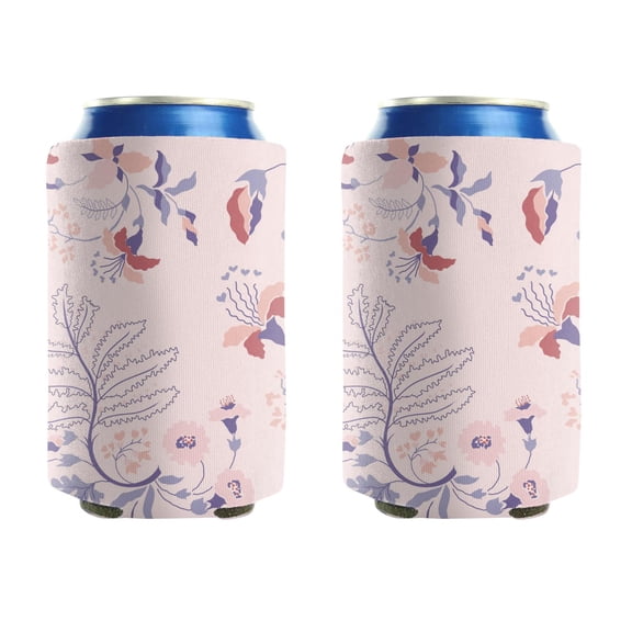 Beer Can Sleeve 2 PCS Funny Cans Cooler Sleeve Floral Beer Can Coolies for Birthday Party Decoration (3.9In X4.9 In)