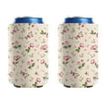 thumbnail image 1 of Beer Can Sleeve 2 PCS Summer Cans Cooler Sleeve Pink Flower Beer Cooler Sleeve for Kitchen Christmas Halloween (3.9In X4.9 In), 1 of 3
