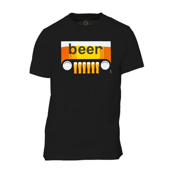 Beer Car Logo Mens Short-Sleeve T-Shirt - Black - Large