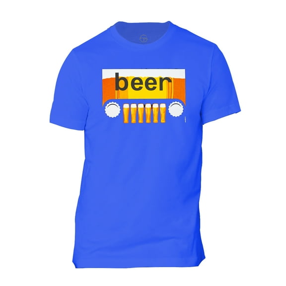 Beer Car Logo Mens Short-Sleeve T-Shirt - Royal - 2X-Large