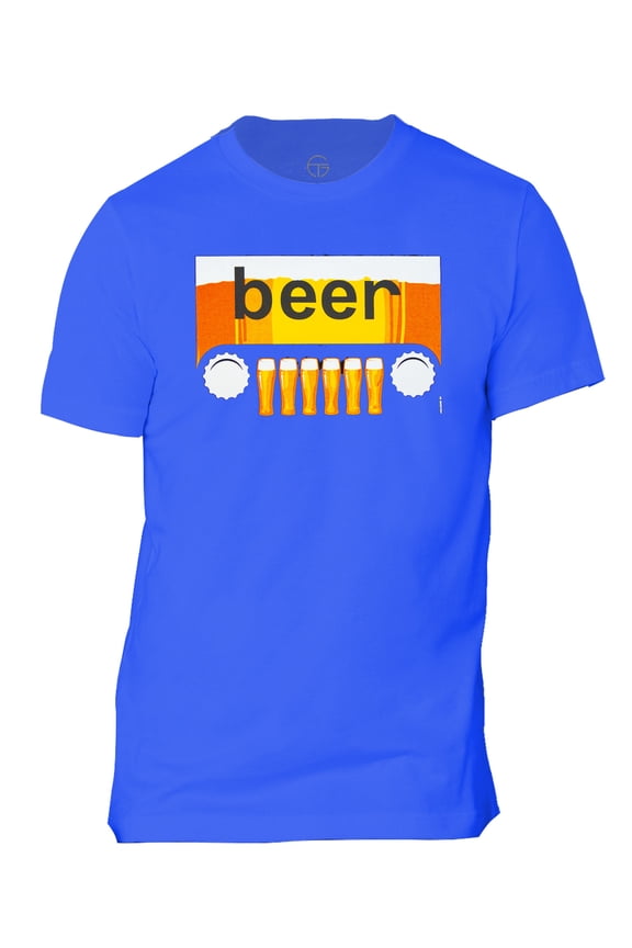 Beer Car Logo Mens Short-Sleeve T-Shirt - Royal - Large