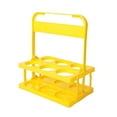 thumbnail image 1 of Beer Carrier Foldable Plastic Six-Pack Beverage Holder for Bottles and Cans with Handle, 10.7 x 7.08 x 12.99 in, 1 of 5