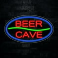 thumbnail image 1 of Beer Cave LED Neon Sign 28"L x 16"H #34571, 1 of 3