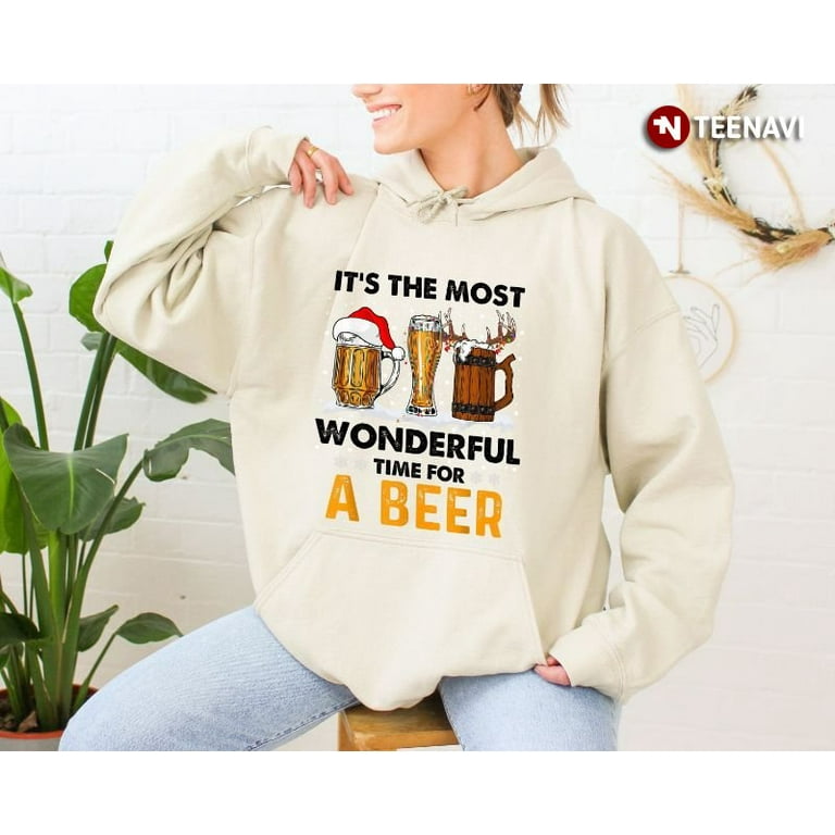 Beer Christmas Sweatshirt Its The Most Wonderful Time For A Beer Walmart