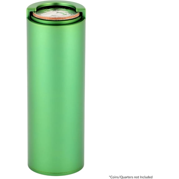 Beer City Billiards Coin Holders Quarter Dispensers, Coin Holder Tube Holds 40 Plus Quarter or Dollar Coins (Aluminum, Green)