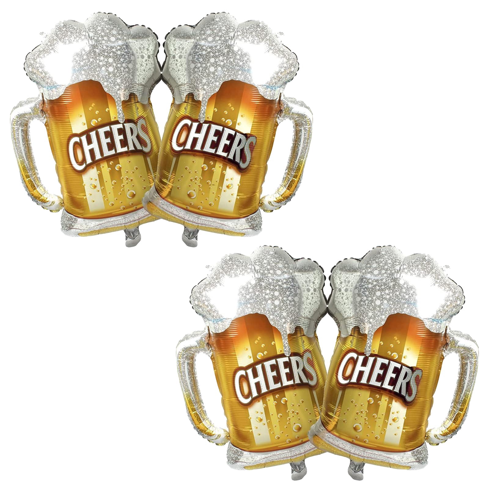 Beer Cup Balloons Set of 2, Beer Mug Cheers Foil Balloons Fit for ...